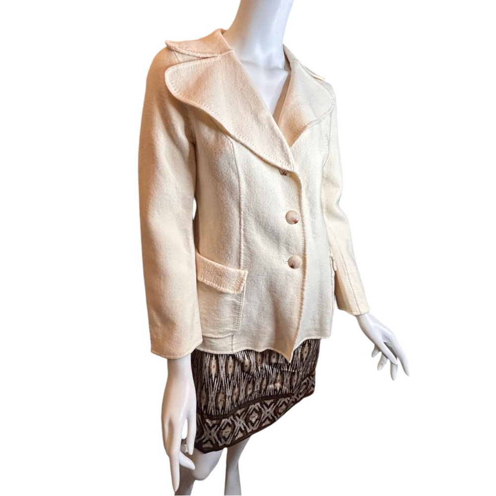 Talbots Wool Blazer Cream Size 10 - Picture 3 of 11